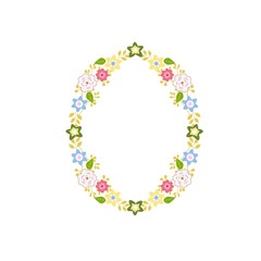 Obraz na płótnie Canvas Floral flower frame vector art