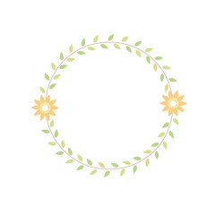 Fototapeta na wymiar Floral flower frame vector art