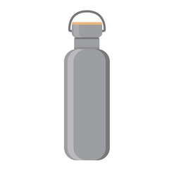 Umweltfreundliche Wasserflasche aus Stahl Flat Design Icon