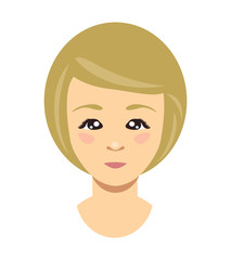 Young woman (girl) calm face