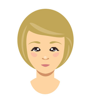 Young woman (girl) calm face