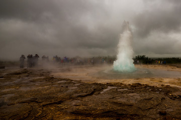 Boiling Iceland. Geysers
