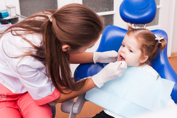 The boy in dental office