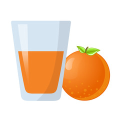 Orangensaft Flat Design Icon