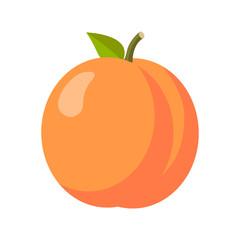 Pfirsich Flat Design Icon