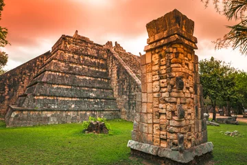 Papier Peint photo autocollant Mexique Yucatan, Mexique, Chichen Itzá : ancienne cité maya - la plus merveilleuse