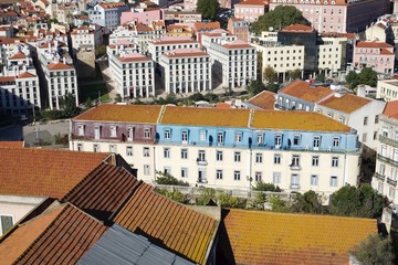 kamienice w Lizbonie widok z góry