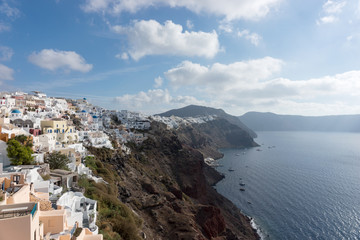 Beautiful view over the city of Oia on the island of Santorini