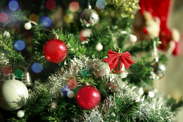 Beautiful decorated Christmas tree