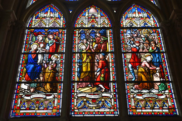 Vitraux de la cath&eacute;drale de Senlis, France