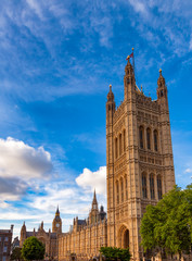 Fototapeta na wymiar Houses of Parliament Westminster London UK