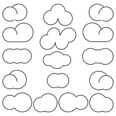 Obraz premium Clouds differeny shapes simple style