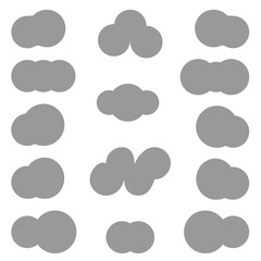 Clouds differeny shapes simple style