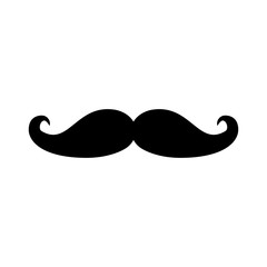 Moustach black color Flat Style