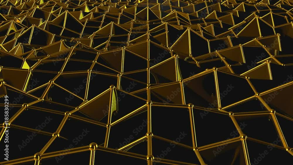Poster black low poly abstract background. seamless loop