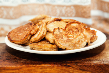 delicious pancakes in the plate