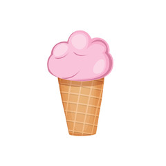 Ice cream in bright cartoon style