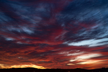 Dramatic  sunset sky