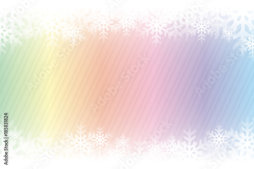 Background Wallpaper Vector Illustration Design Free Free Size Charge Free Colorful Color Rainbow Show Business Entertainment Party Image 背景素材壁紙 氷 冬 雪景色 雪の結晶 クリスマス素材 縞模様 ストライプ ボーダー柄 ぼかし ぼけ Wall Mural Tomo00