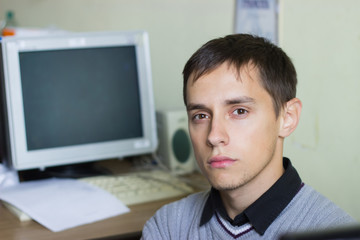 The guy looks at you