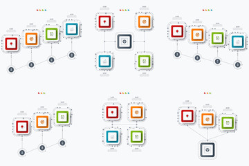 Set with infographics