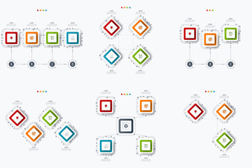 Set with infographics