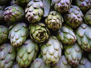 artichoke - Vegetable background with fresh artichokes