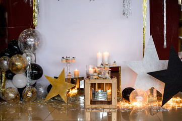 Party decoration. Music holiday.