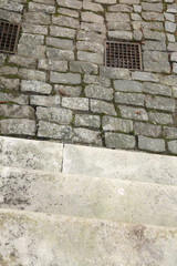 Paving stone in an autumn park
