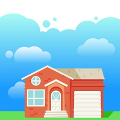 The landscape design of the house that is rented out. Home for sale