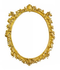 Golden frame for paintings, mirrors or photos