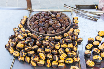 Roasted chestnusts fresh