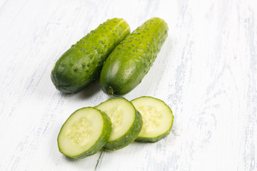 raw green cucumbers