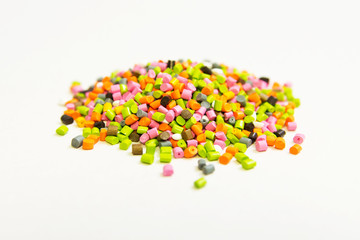 Plastic pellets . Colorant for polymers in granules.