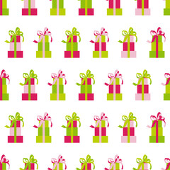 Vector seamless pattern of gift box background