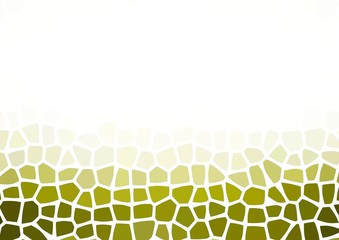 Beige green mosaic flat gems decorative frame edge with copyspace