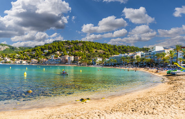 View of  Repic beach, Porte de Soller, Palma Mallorca, Spain