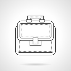 Bag of lawyer flat line vector icon