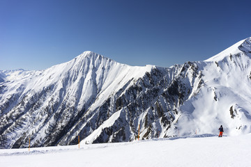 Fototapeta na wymiar Alpine ski resort Serfaus Fiss Ladis in Austria. Tyrol.