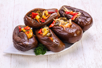 Pickled stuffed eggplant