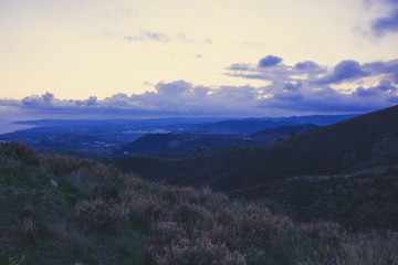 Mountain. Sunset landscape. Costa del Sol, Andalusia, Spain.
