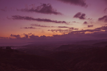 Obraz premium Mountain. Sunset landscape. Costa del Sol, Andalusia, Spain.