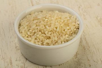 Raw rice heap