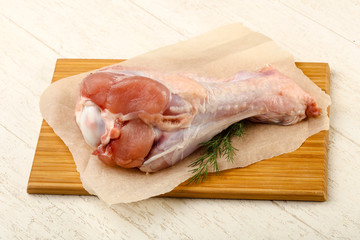 Raw turkey leg