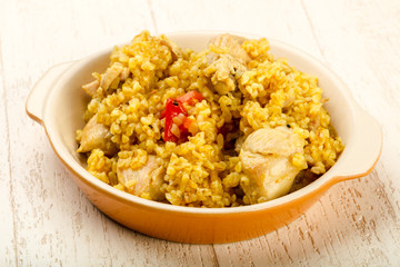 Bulgur with chicken