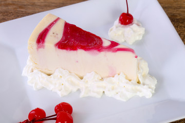 Cheesecake with cherry