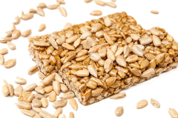 A side view of a two gozinaki bars