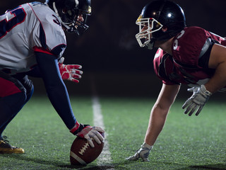 american football players are ready to start