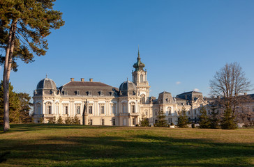 Fototapeta na wymiar The Festetics baroque castle in Keszthely city near to Lake Balaton in Hungary