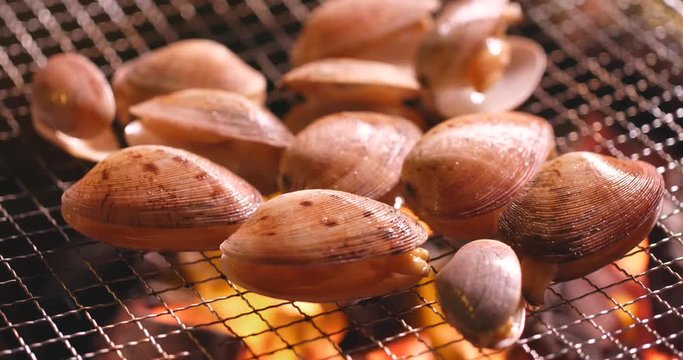 Seafood Barbecue with calm on fire